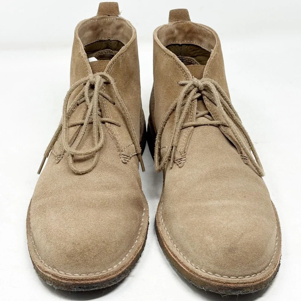 L.L. Bean Men's Tan Suede Leather Chukka Desert Boots 11 M Crepe Sole